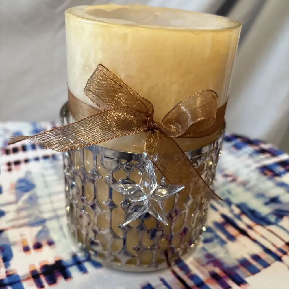 Pier One‎ Glitter Spice Candle With Bed Bath And Beyond Candle Holder